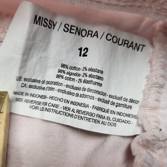 Gloria Vanderbilt Jeans Avery Skimmer Womens Size 12 Embroidered Slimming Pink - Picture 5 of 16